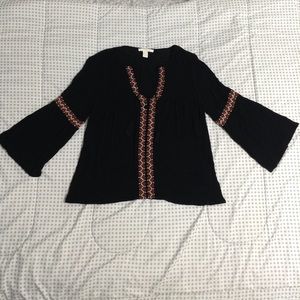 Black Blouse with Net Designs